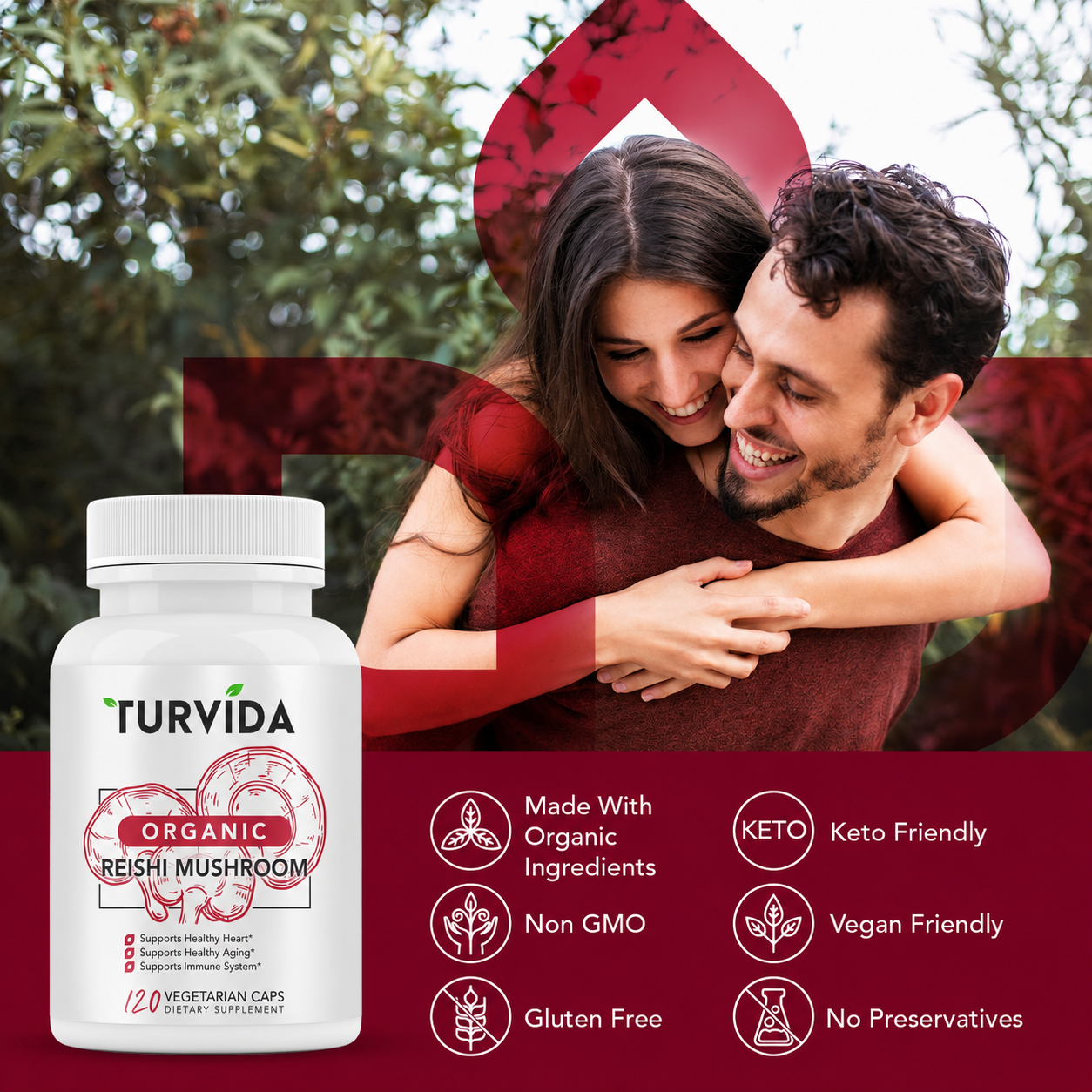 Organic Reishi Mushroom Powder | Ganoderma Lucidum Mycelium | Rich in Polysaccharides